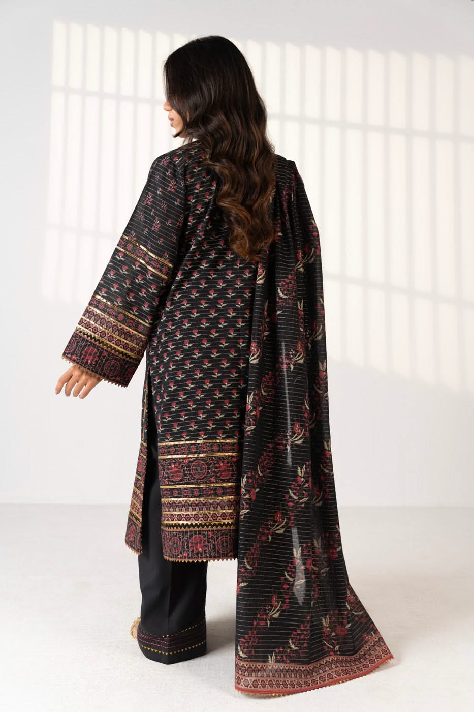 3 Piece Printed Maysuri Lawn Suit With Printed Maysuri Lawn Dupatta