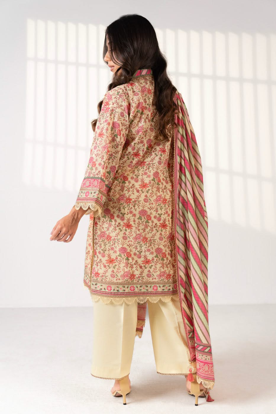 3 Piece Printed Maysuri Lawn Suit With Printed Maysuri Lawn Dupatta