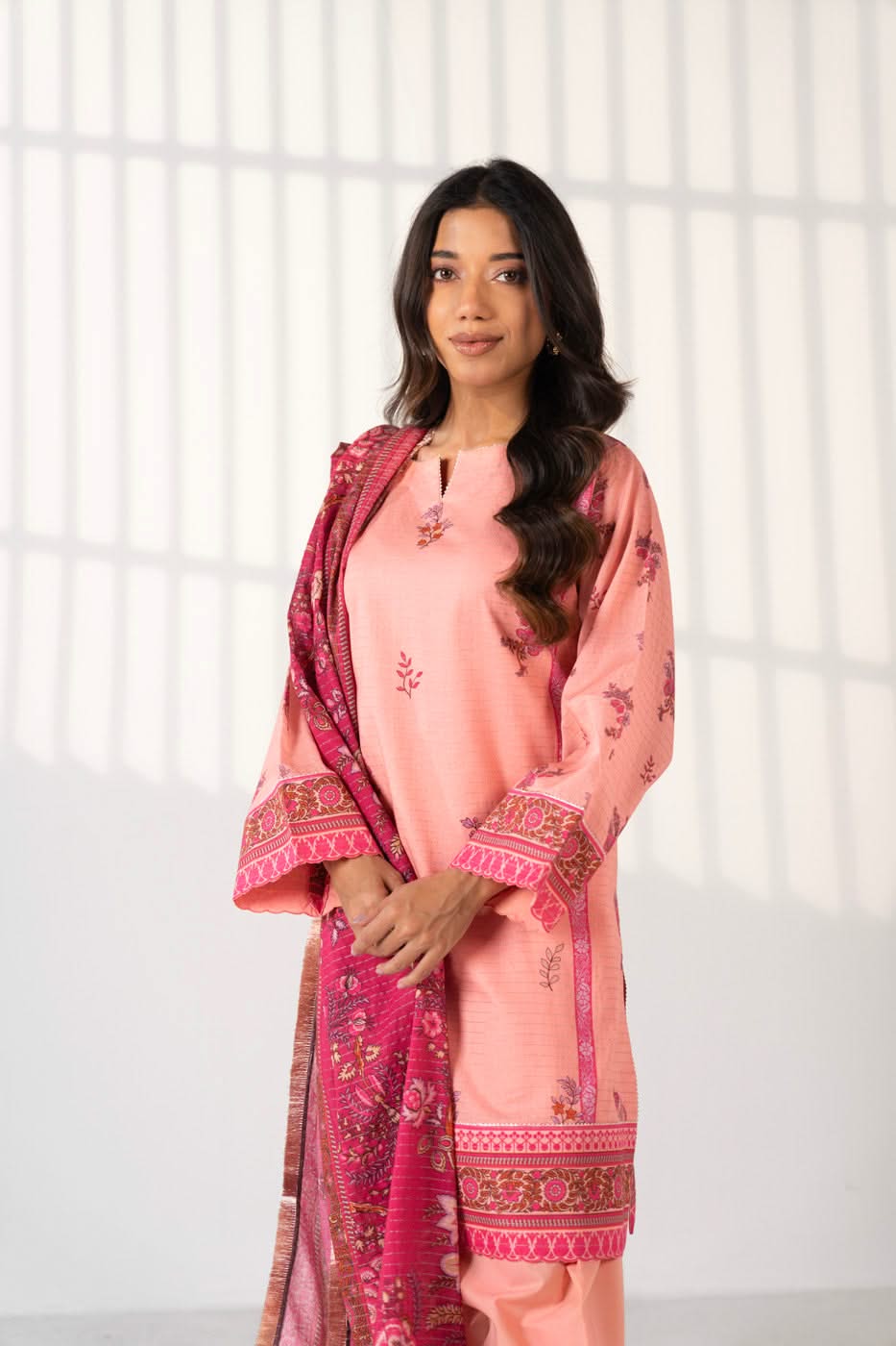 3 Piece Printed Maysuri Lawn Suit With Printed Maysuri Lawn Dupatta