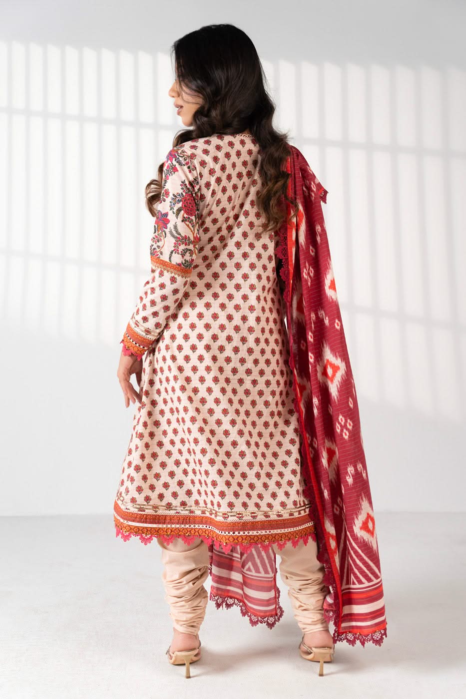 3 Piece Printed Maysuri Lawn Suit With Printed Maysuri Lawn Dupatta