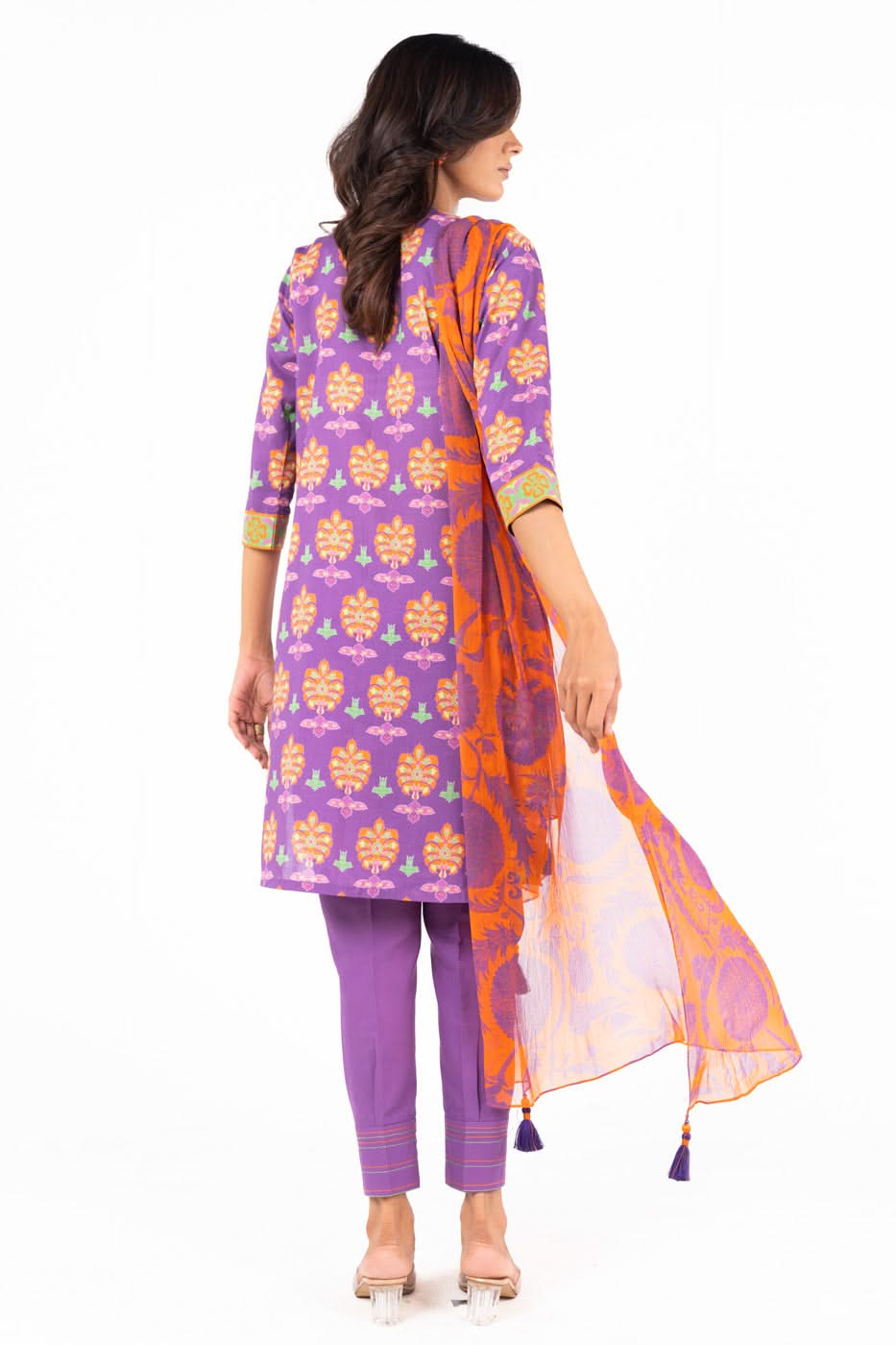 3 Piece Printed Lawn Suit With Printed Chiffon Dupatta