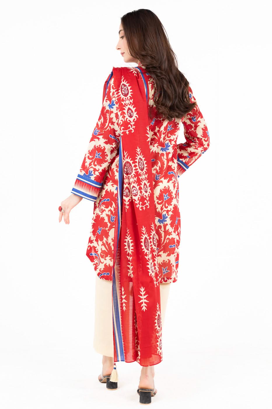 3 Piece Printed Lawn Suit With Printed Lawn Dupatta