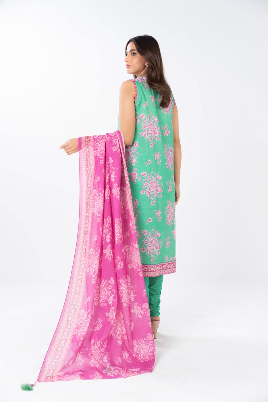 2 Piece Printed Lawn Suit With Printed Lawn Dupatta
