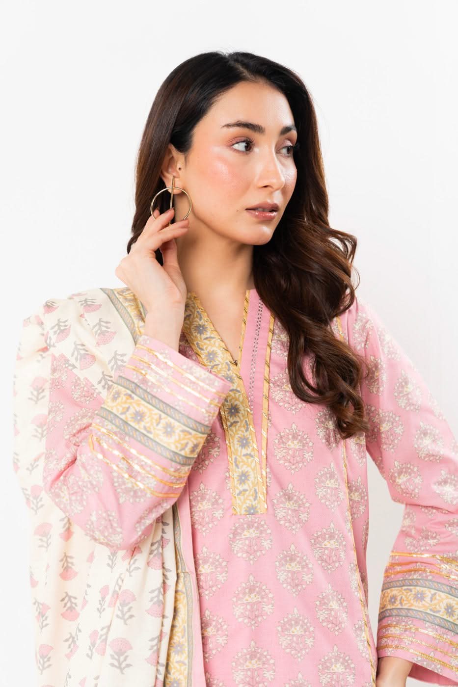 3 Pc Printed Lawn Suit With Printed Lawn Dupatta