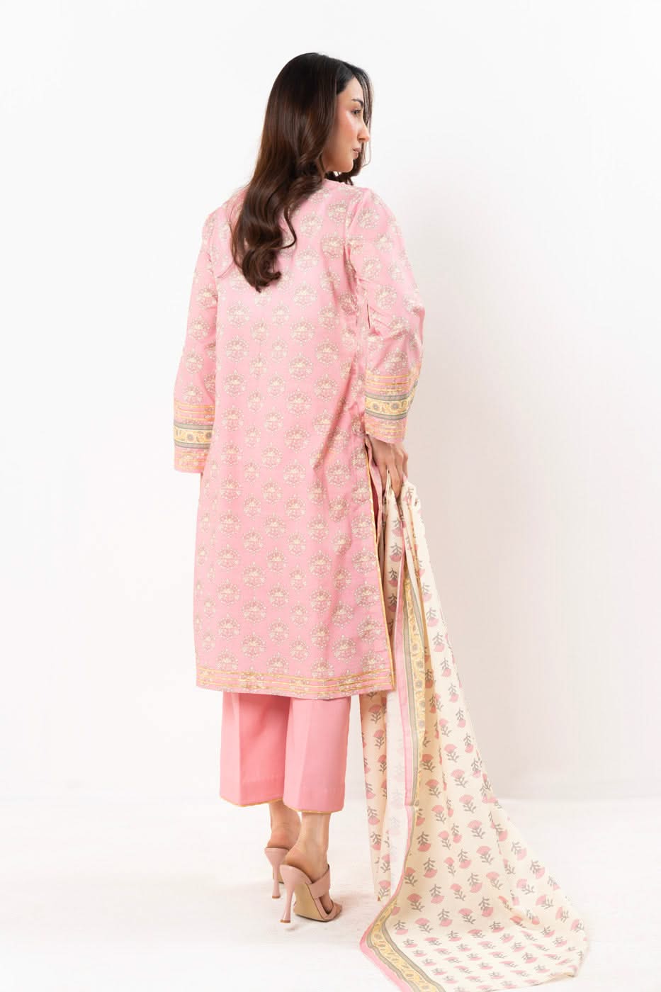 3 Pc Printed Lawn Suit With Printed Lawn Dupatta