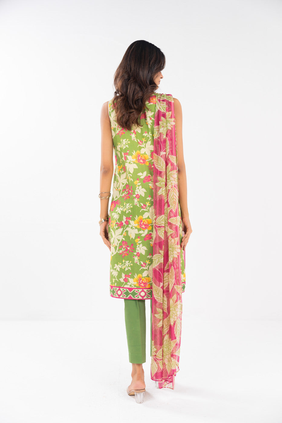 3 Piece Printed Lawn Suit With Printed Chiffon Dupatta