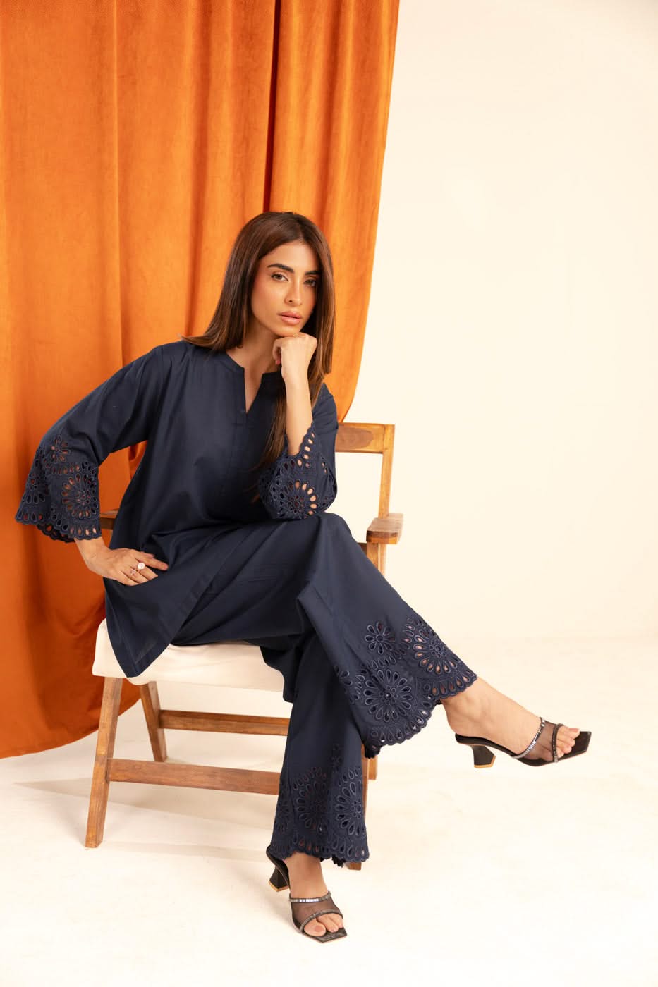 Stitched - 2 Pc Embroidered Cambric Outfit