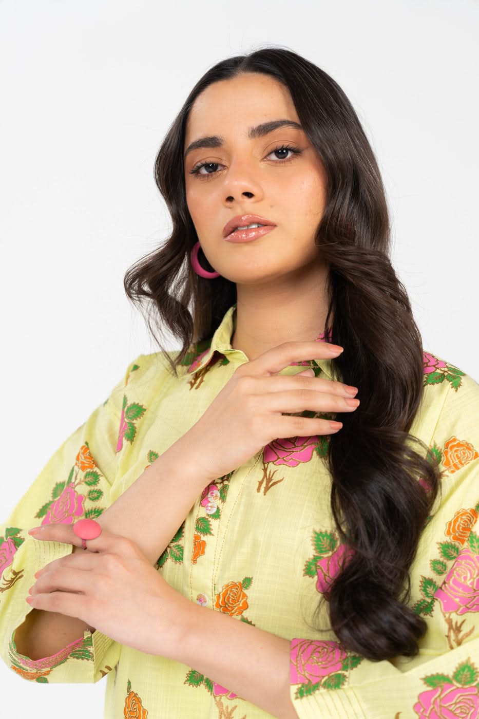 Stitched - 2 Pc Printed Two Way Slub Outfit