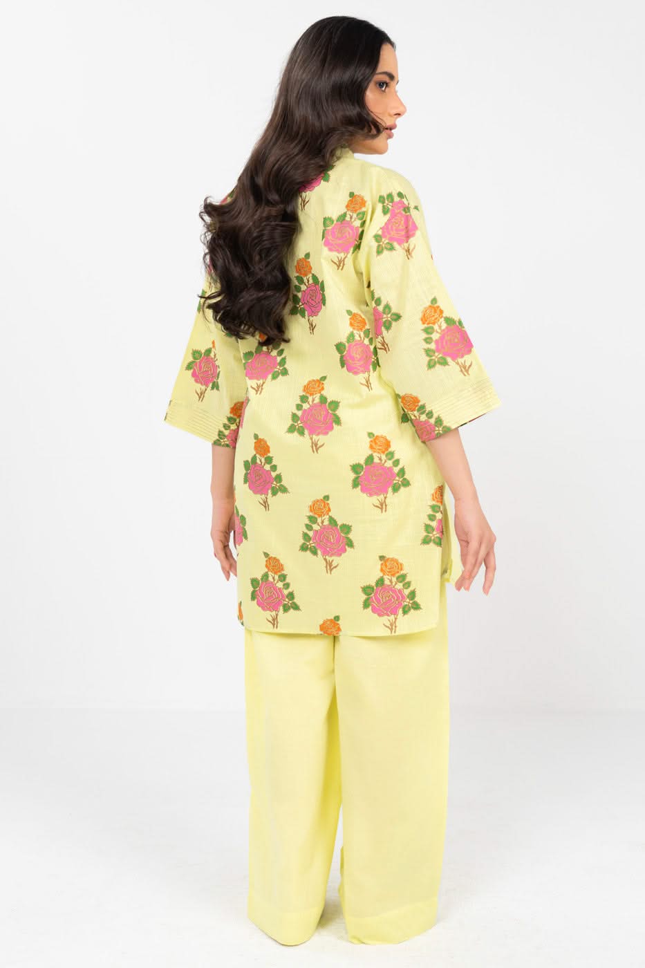 Stitched - 2 Pc Printed Two Way Slub Outfit