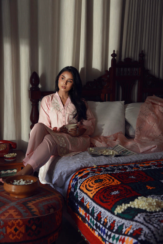 Stitched - 3 Pc Embroidered Doria Outfit