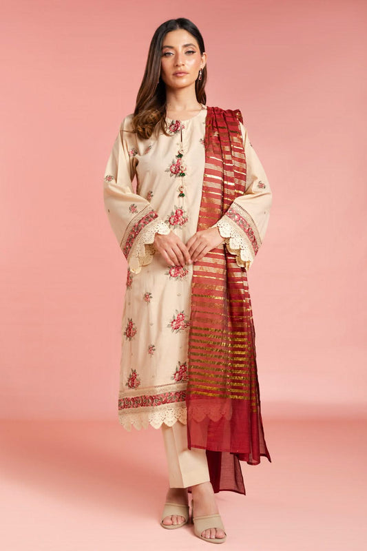Stitched - 2 Pc Embroidered Lawn Outfit
