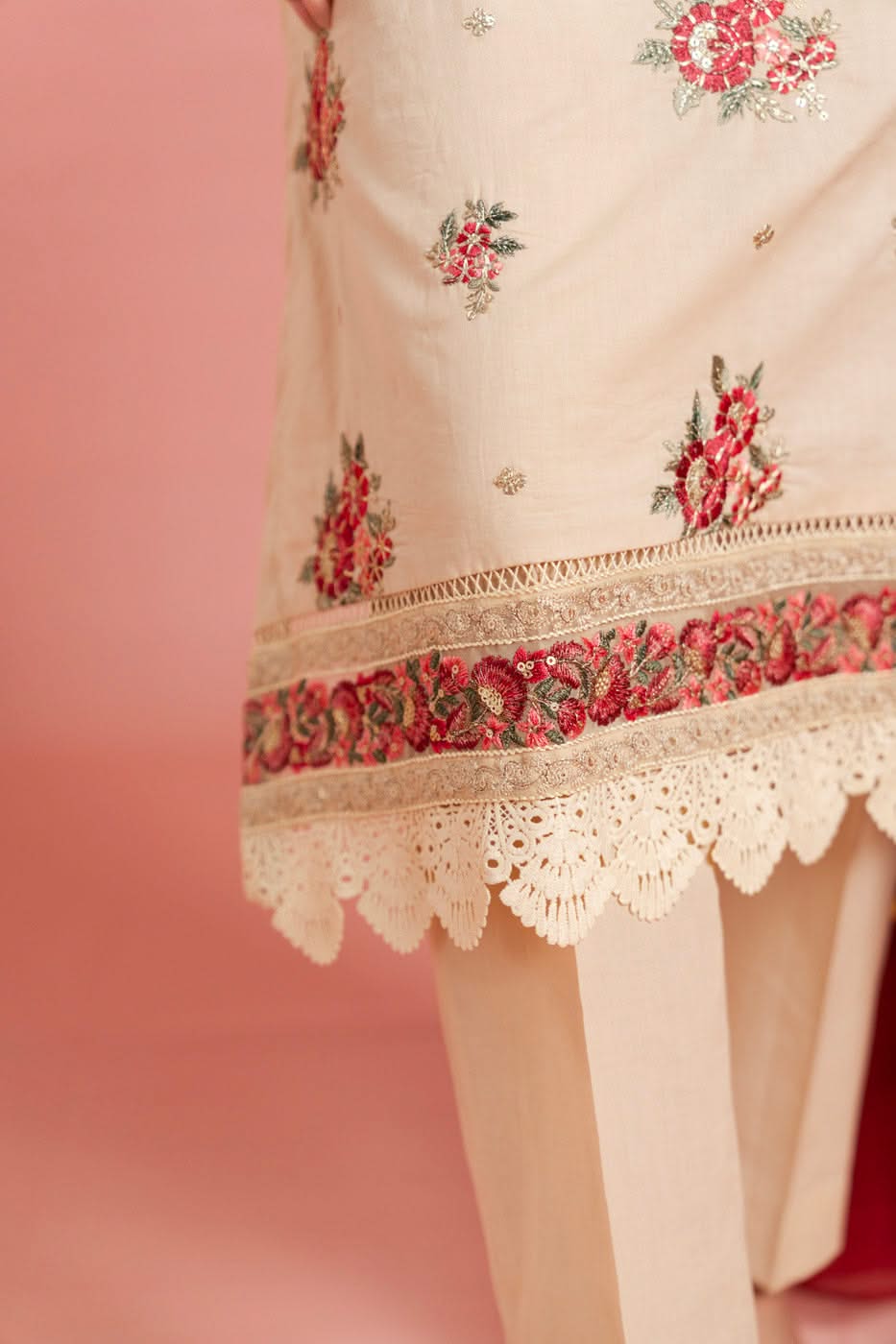 Stitched - 2 Pc Embroidered Lawn Outfit