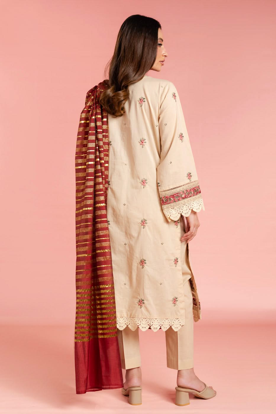 Stitched - 2 Pc Embroidered Lawn Outfit