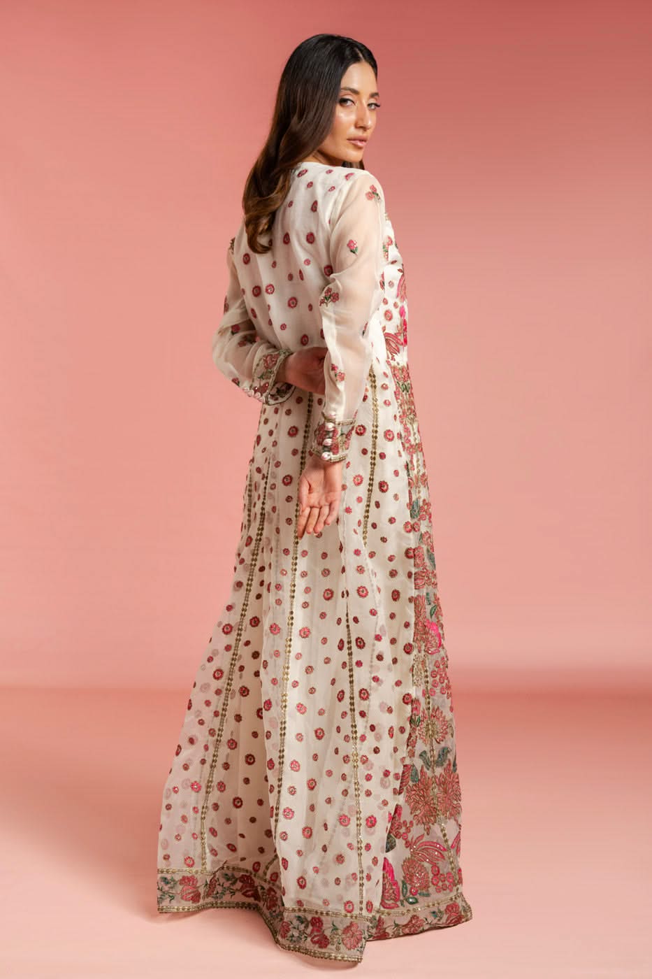 Stitched - 3 Pc Embroidered Organza Outfit