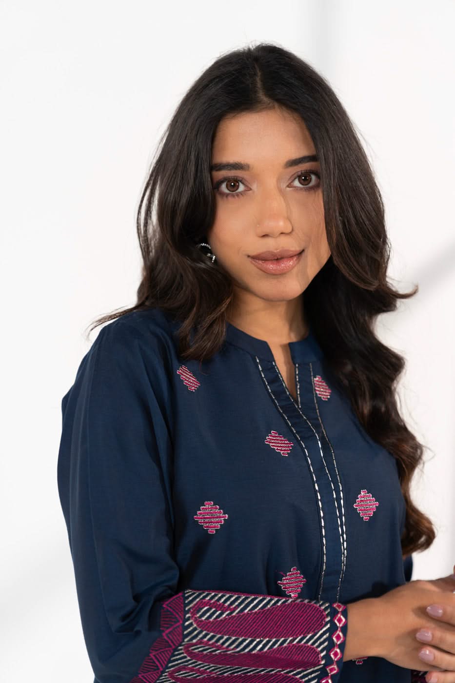 Stitched - 3 Pc Embroidered Cotton Lawn Outfit