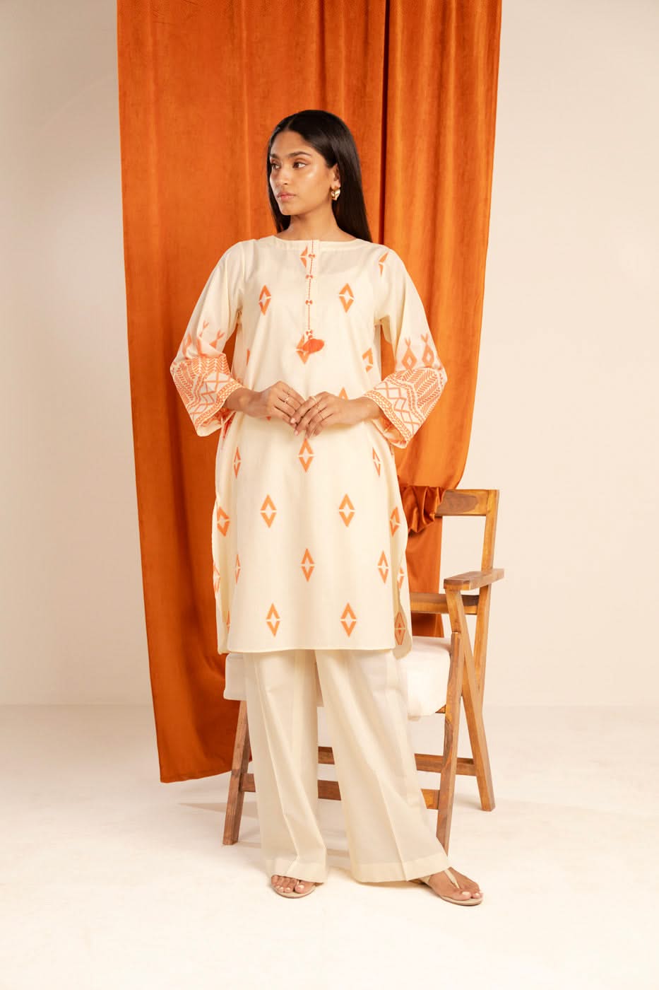 Stitched - Jacquard Kurti