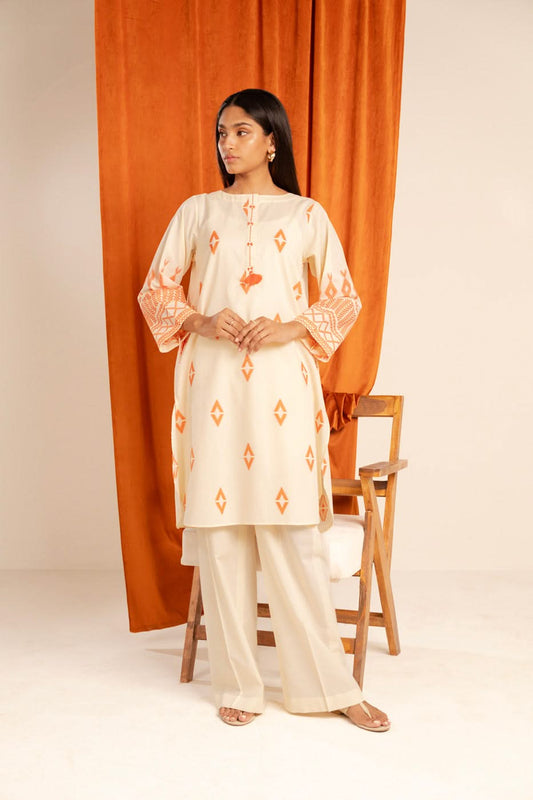 Stitched - Jacquard Kurti