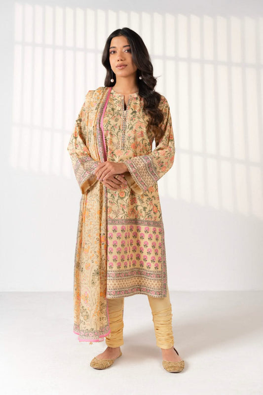 3 Piece Printed Maysuri Lawn Suit With Printed Maysuri Lawn Dupatta