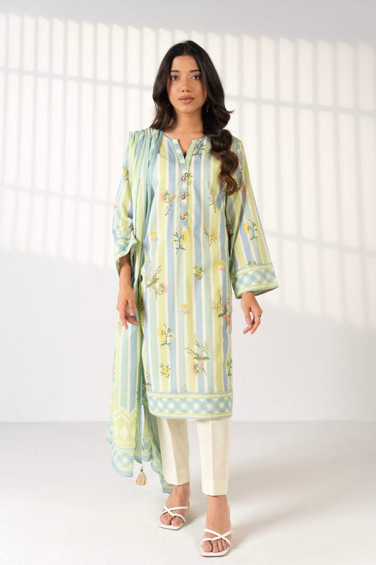 3 Piece Printed Maysuri Lawn Suit With Printed Maysuri Lawn Dupatta