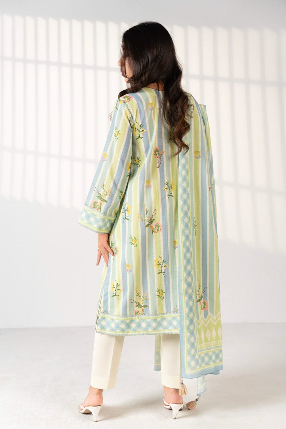 3 Piece Printed Maysuri Lawn Suit With Printed Maysuri Lawn Dupatta