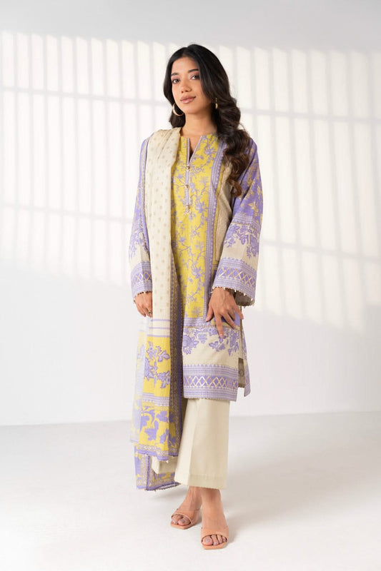 3 Piece Printed Maysuri Lawn Suit With Printed Maysuri Lawn Dupatta
