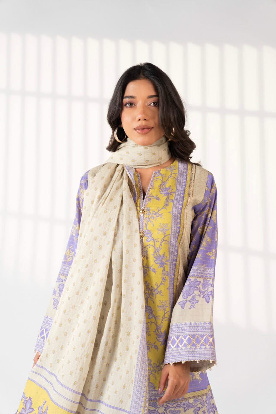 3 Piece Printed Maysuri Lawn Suit With Printed Maysuri Lawn Dupatta