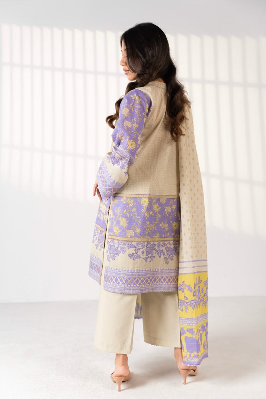 3 Piece Printed Maysuri Lawn Suit With Printed Maysuri Lawn Dupatta