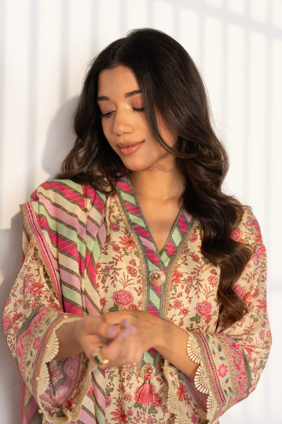 3 Piece Printed Maysuri Lawn Suit With Printed Maysuri Lawn Dupatta