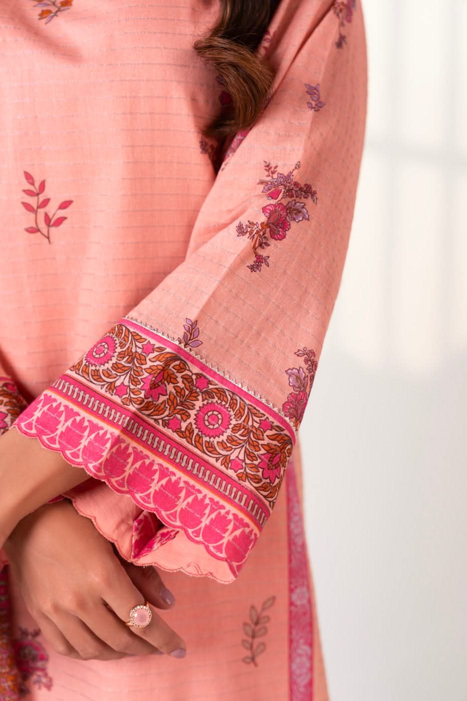 3 Piece Printed Maysuri Lawn Suit With Printed Maysuri Lawn Dupatta