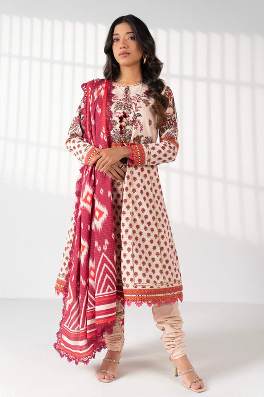 3 Piece Printed Maysuri Lawn Suit With Printed Maysuri Lawn Dupatta