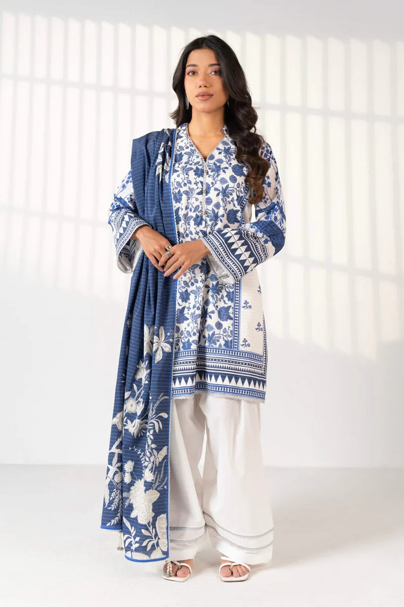 3 Piece Printed Maysuri Lawn Suit With Printed Maysuri Lawn Dupatta