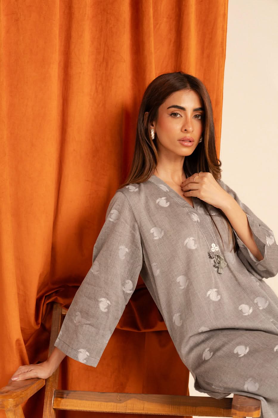 Stitched - 2 Pc Jacquard Outfit