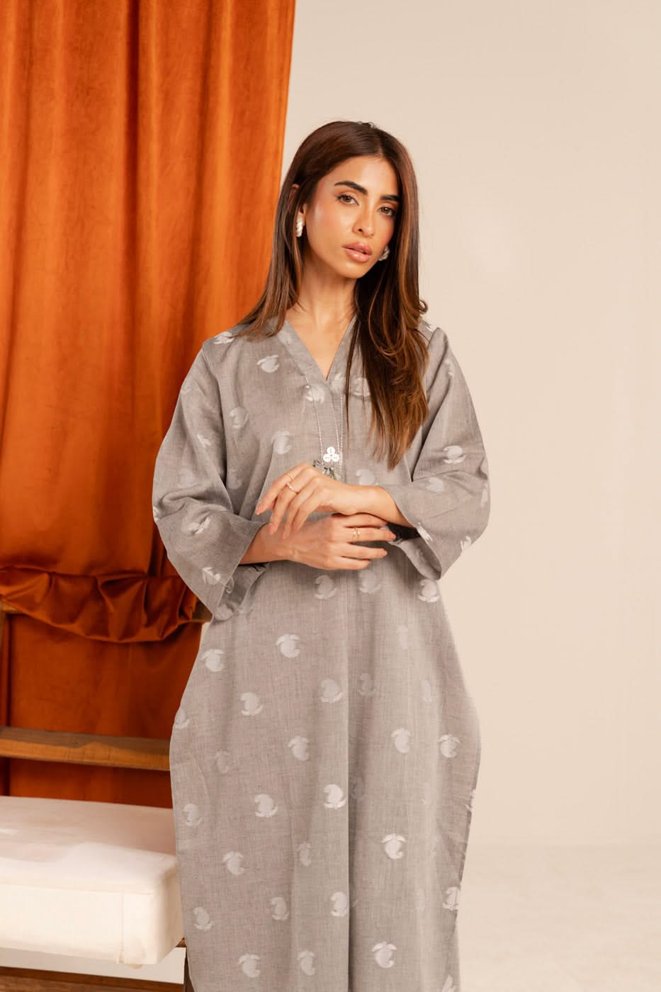 Stitched - 2 Pc Jacquard Outfit