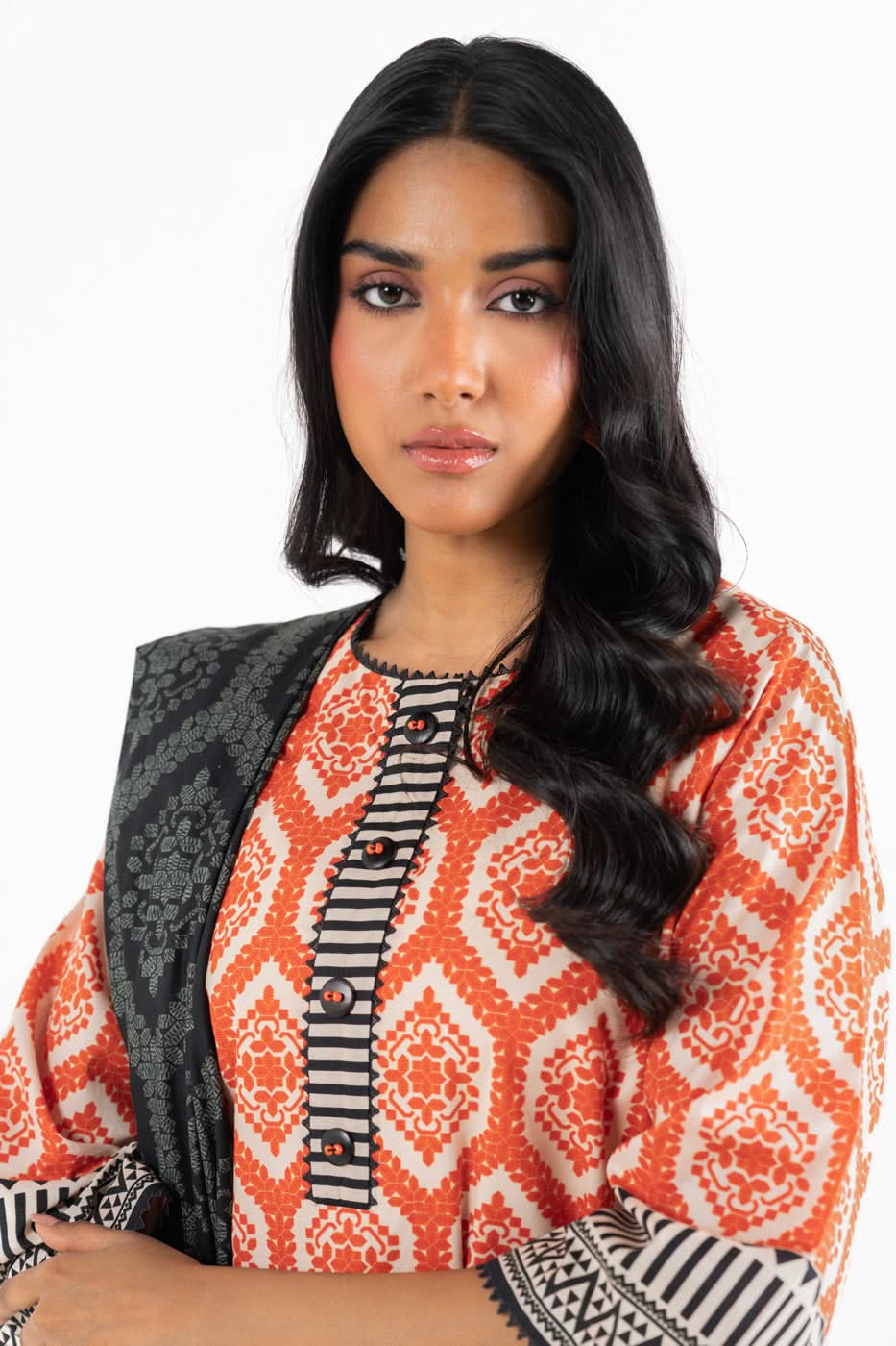 3 Pc Printed Lawn Suit With Printed Lawn Dupatta