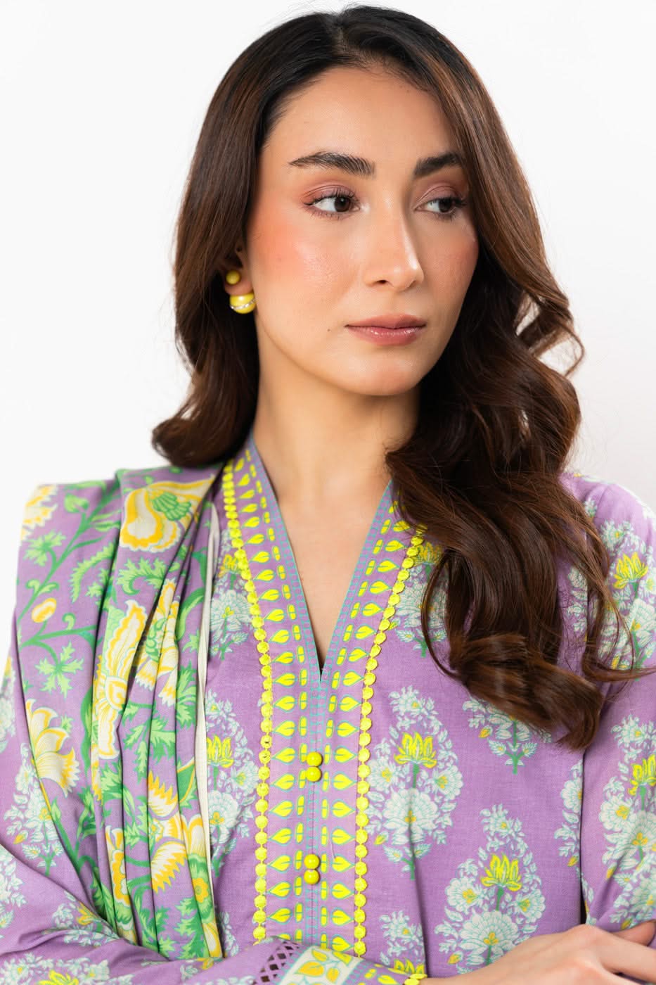 3 Pc Printed Lawn Suit With Printed Lawn Dupatta