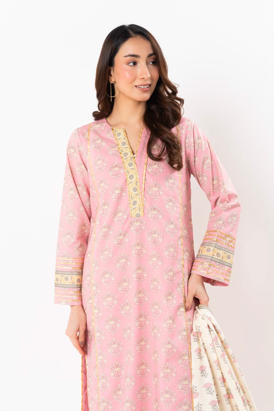 3 Pc Printed Lawn Suit With Printed Lawn Dupatta