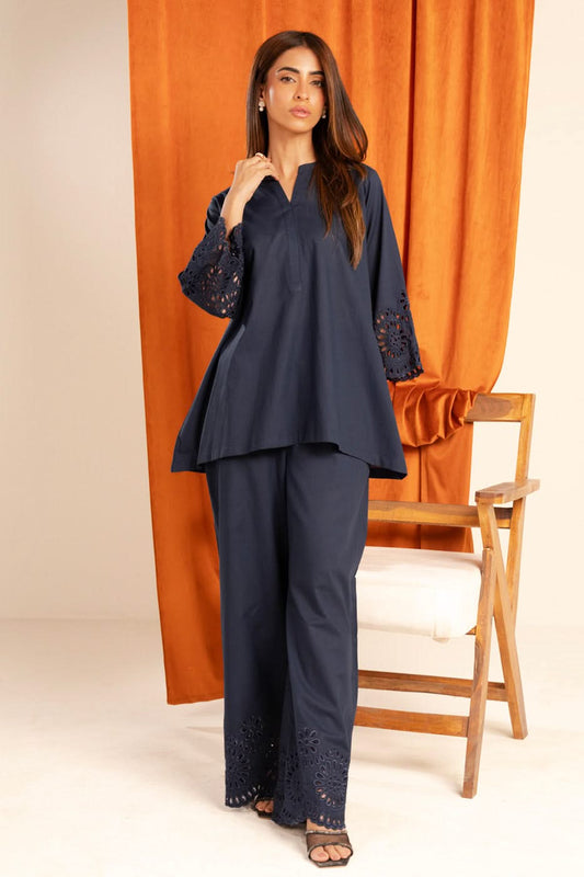 Stitched - 2 Pc Embroidered Cambric Outfit