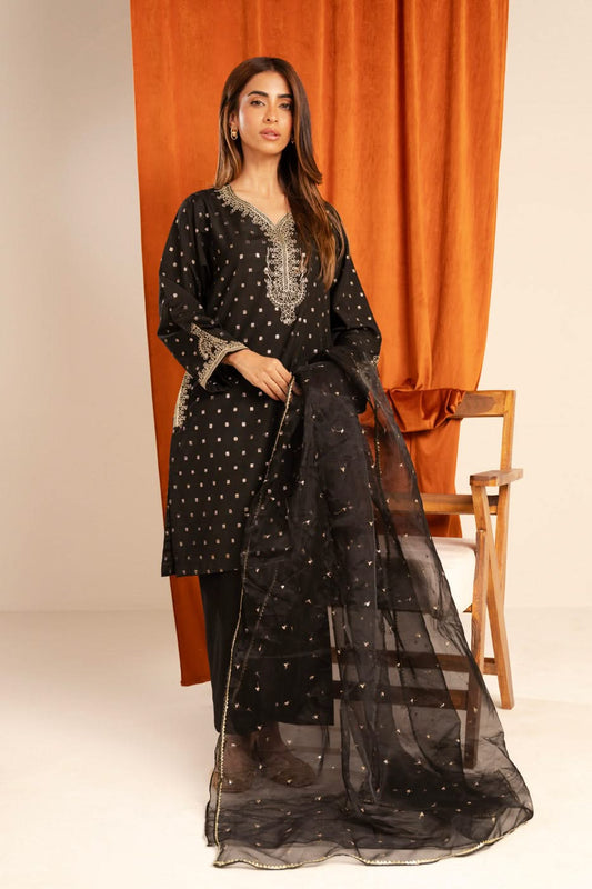 Stitched - 2 Pc Embroidered Jacqurad Outfit