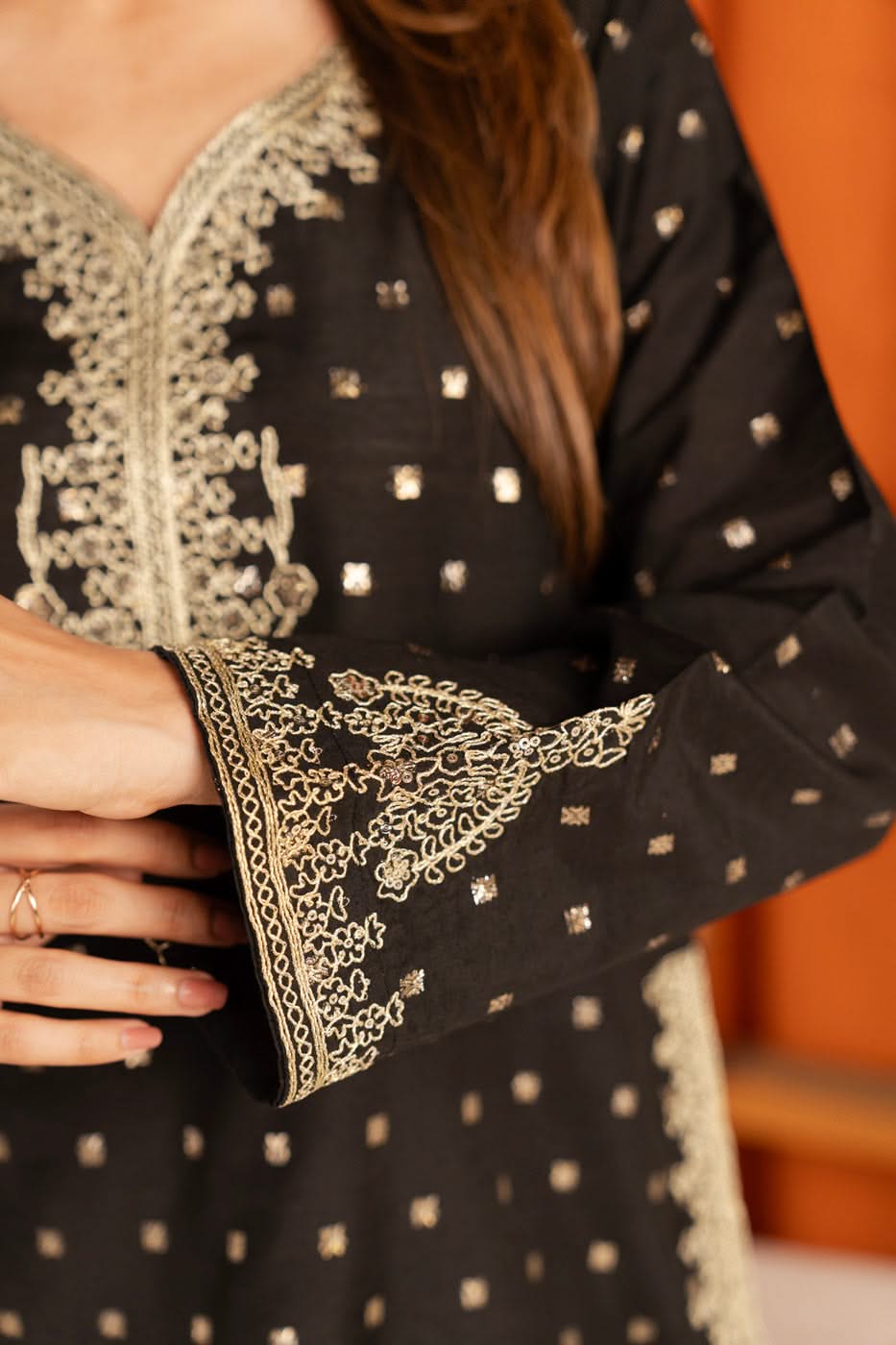 Stitched - 2 Pc Embroidered Jacqurad Outfit