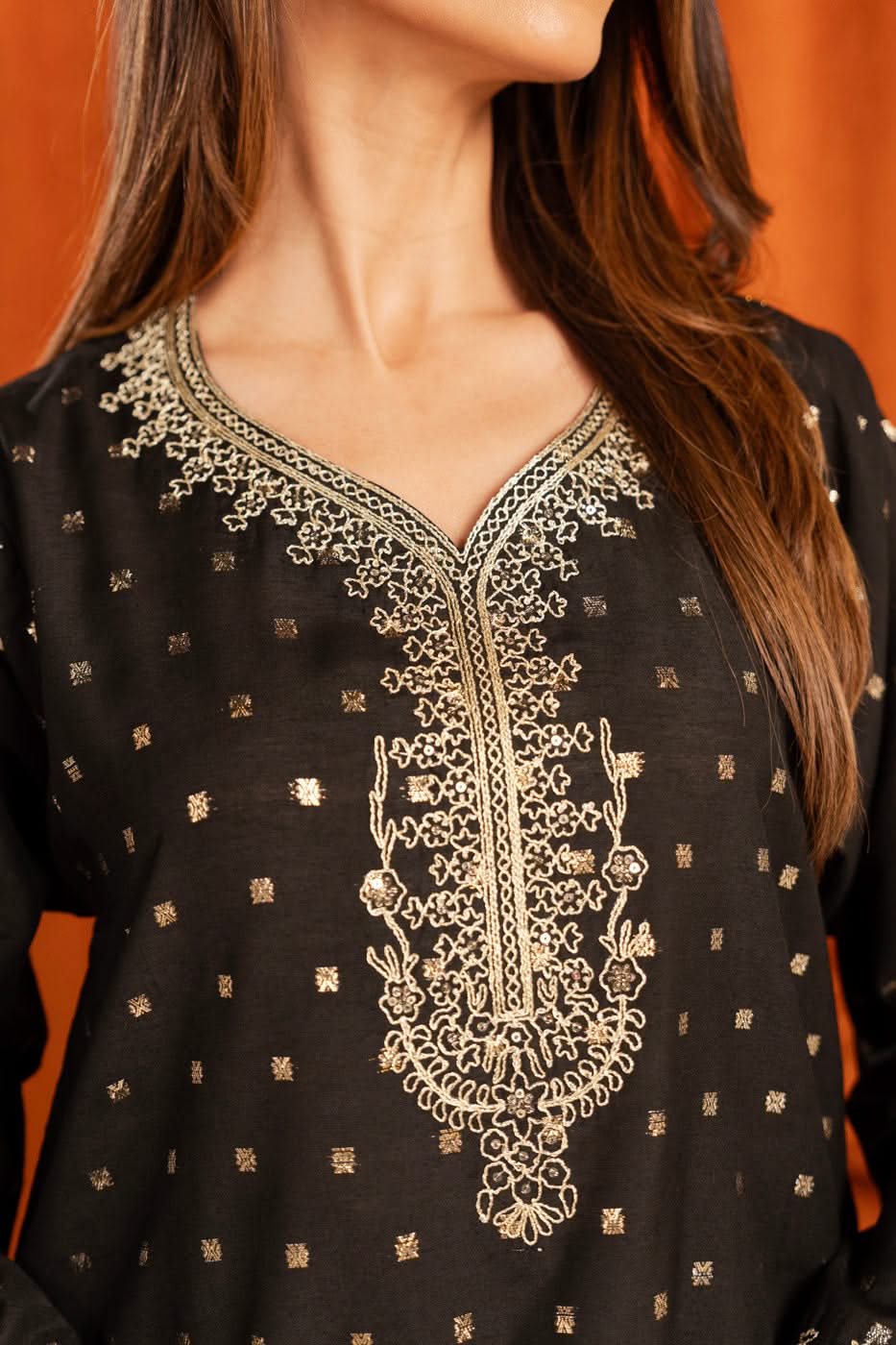 Stitched - 2 Pc Embroidered Jacqurad Outfit