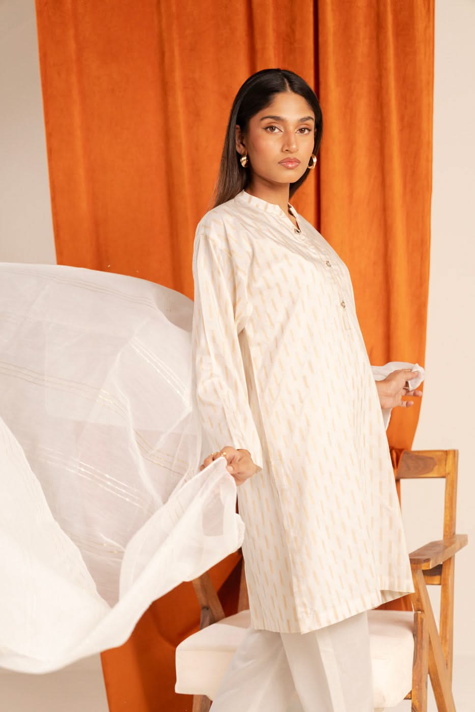 Stitched - 2 Pc Printed Jacquard Outfit