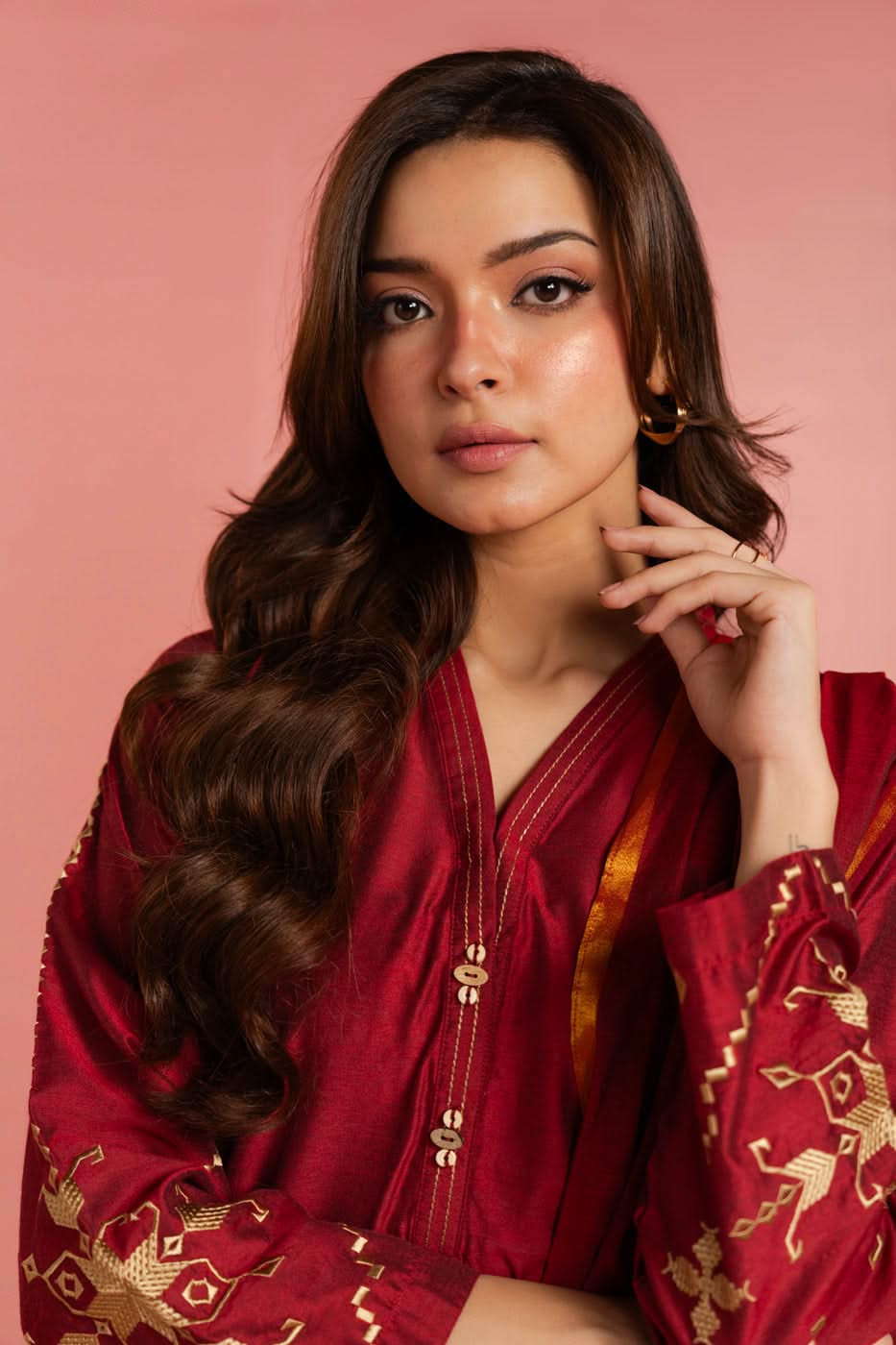 Stitched - 3 Pc Cotton Silk Outfit