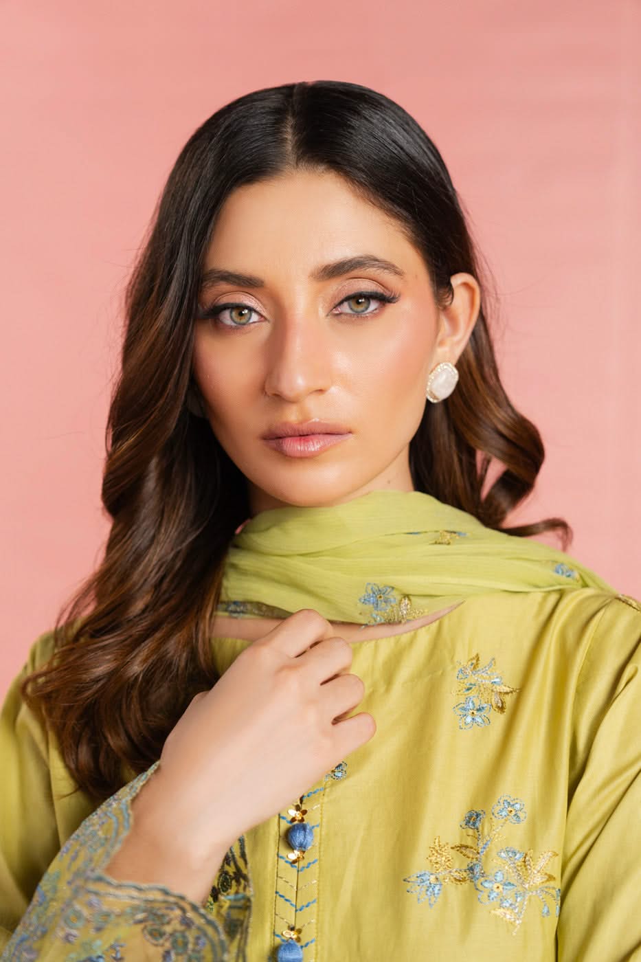 Stitched - 3 Pc Embroidered Lawn Outfit
