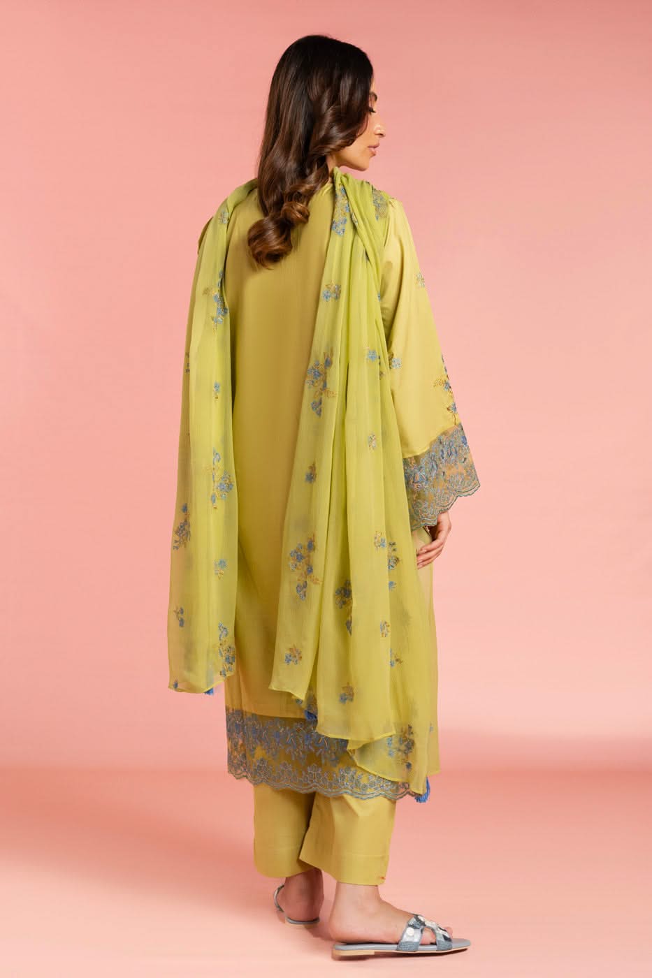 Stitched - 3 Pc Embroidered Lawn Outfit