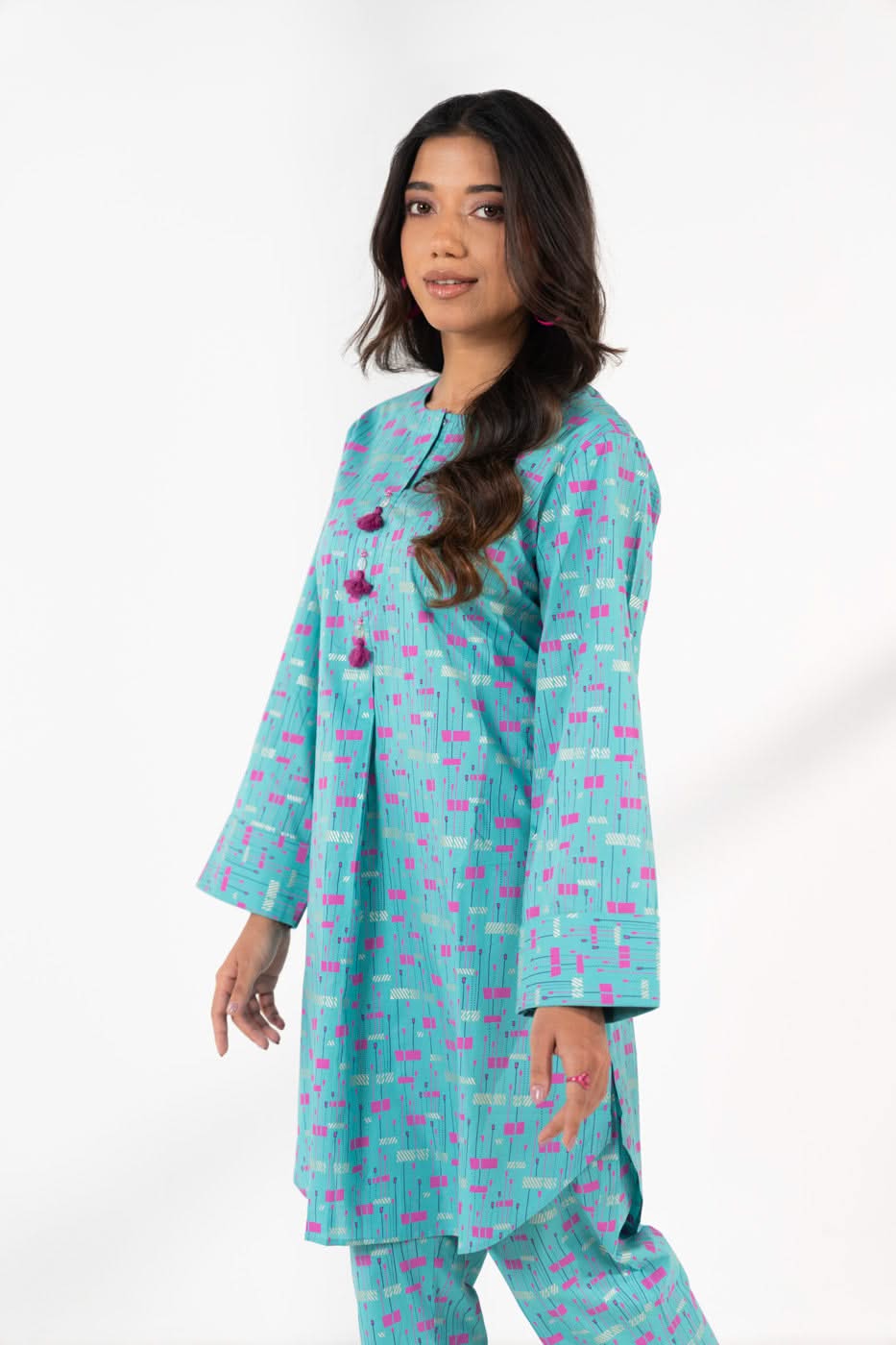 Stitched - 2 Pc Printed Cambric Outfit