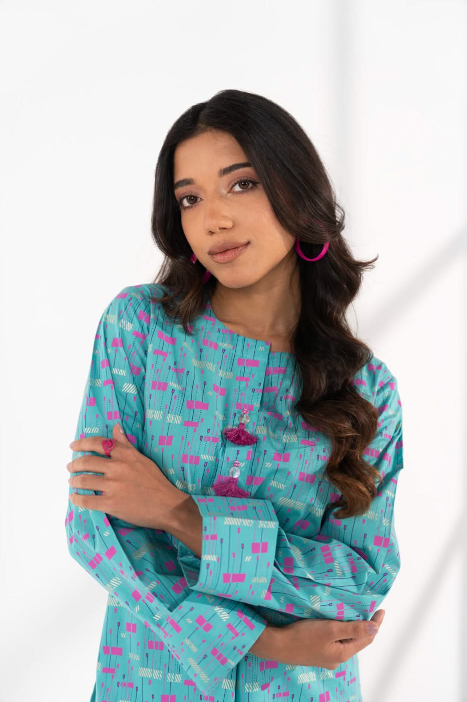Stitched - 2 Pc Printed Cambric Outfit
