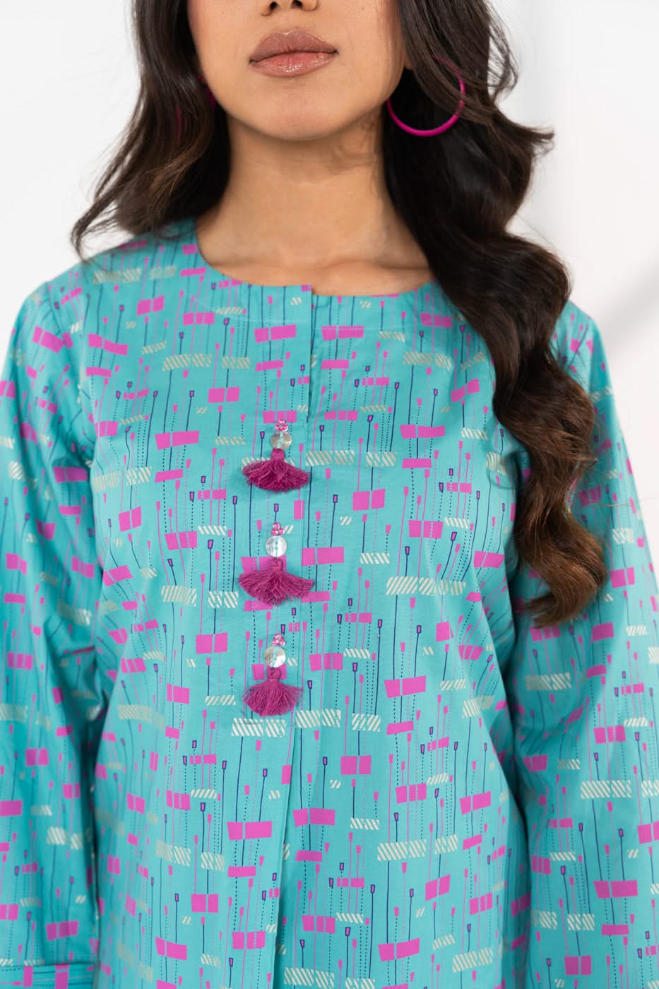 Stitched - 2 Pc Printed Cambric Outfit
