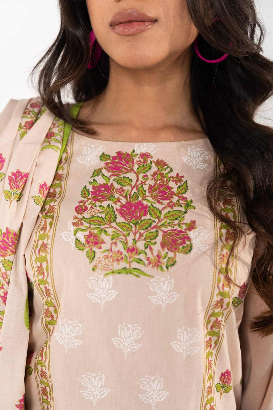 Stitched - 3 Pc Printed Irish Outfit