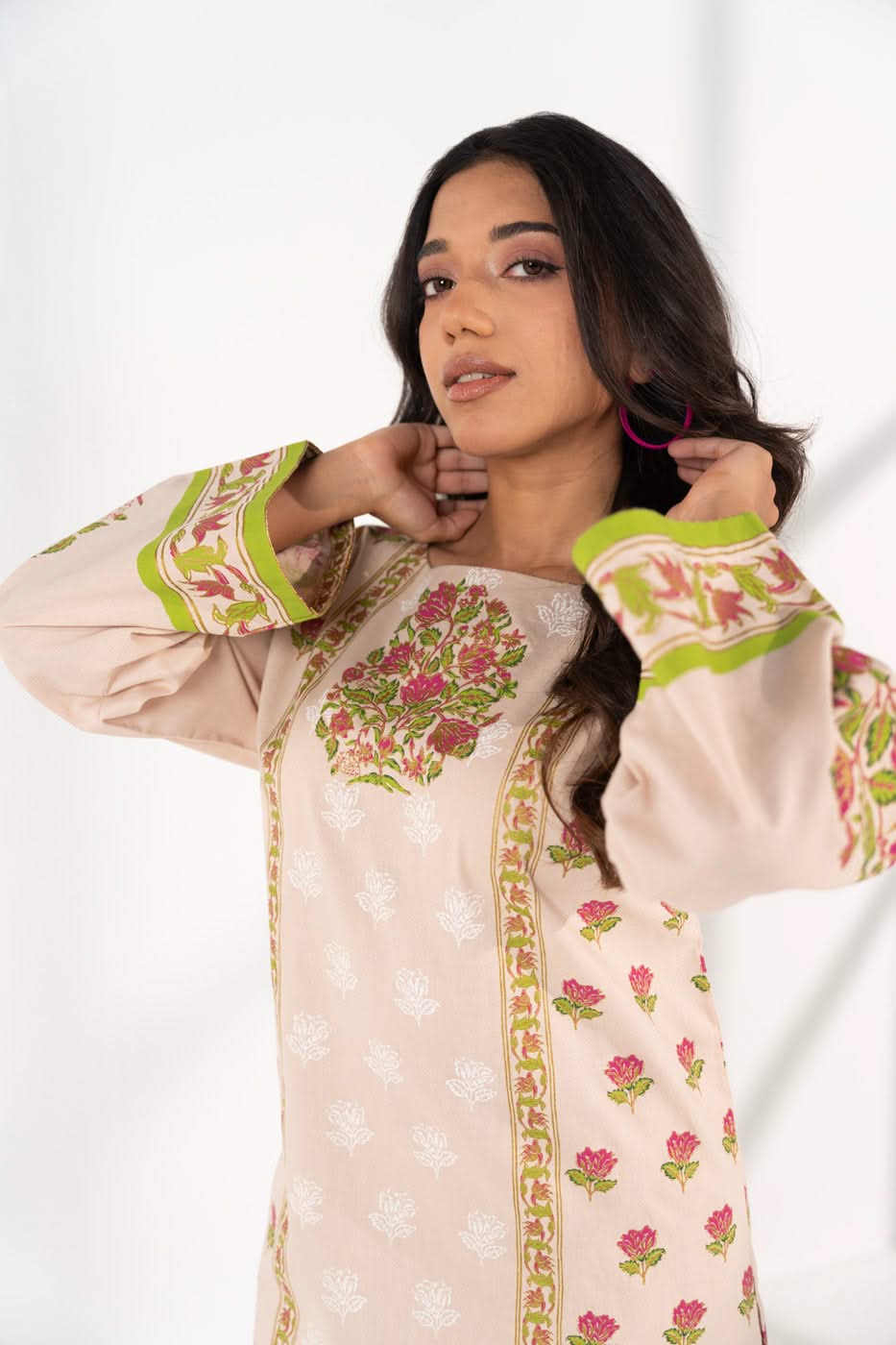 Stitched - 3 Pc Printed Irish Outfit