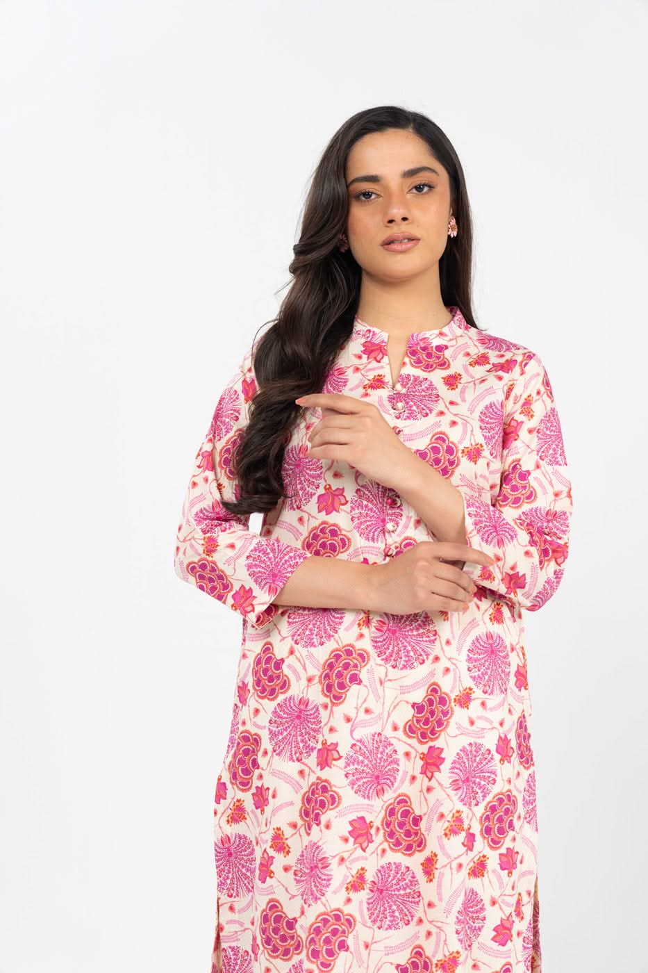 Stitched - 3 Pc Printed Cambric Outfit